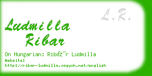 ludmilla ribar business card